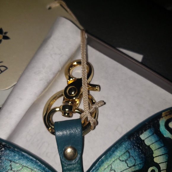 Anuschka Butterfly Keychain NWT - Picture 4 of 11